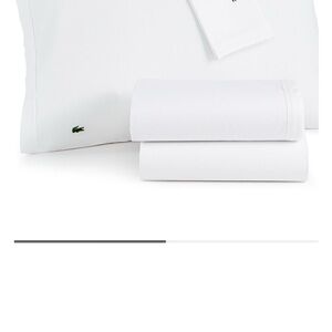 Lacoste Solid Cotton Percale 4 Pc Queen Sheet Set